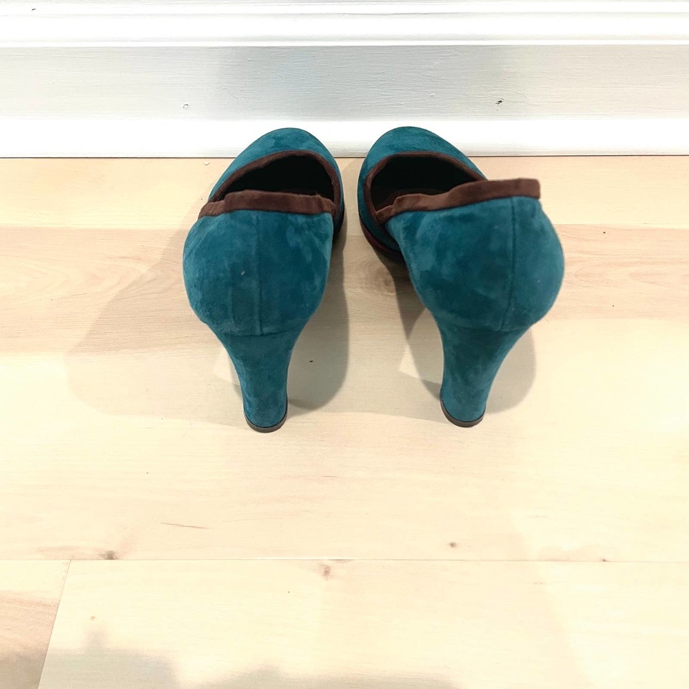 Boden Blue & Brown Suede Heels - Gem